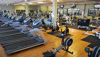 Modern gymnasium with fitness equipment