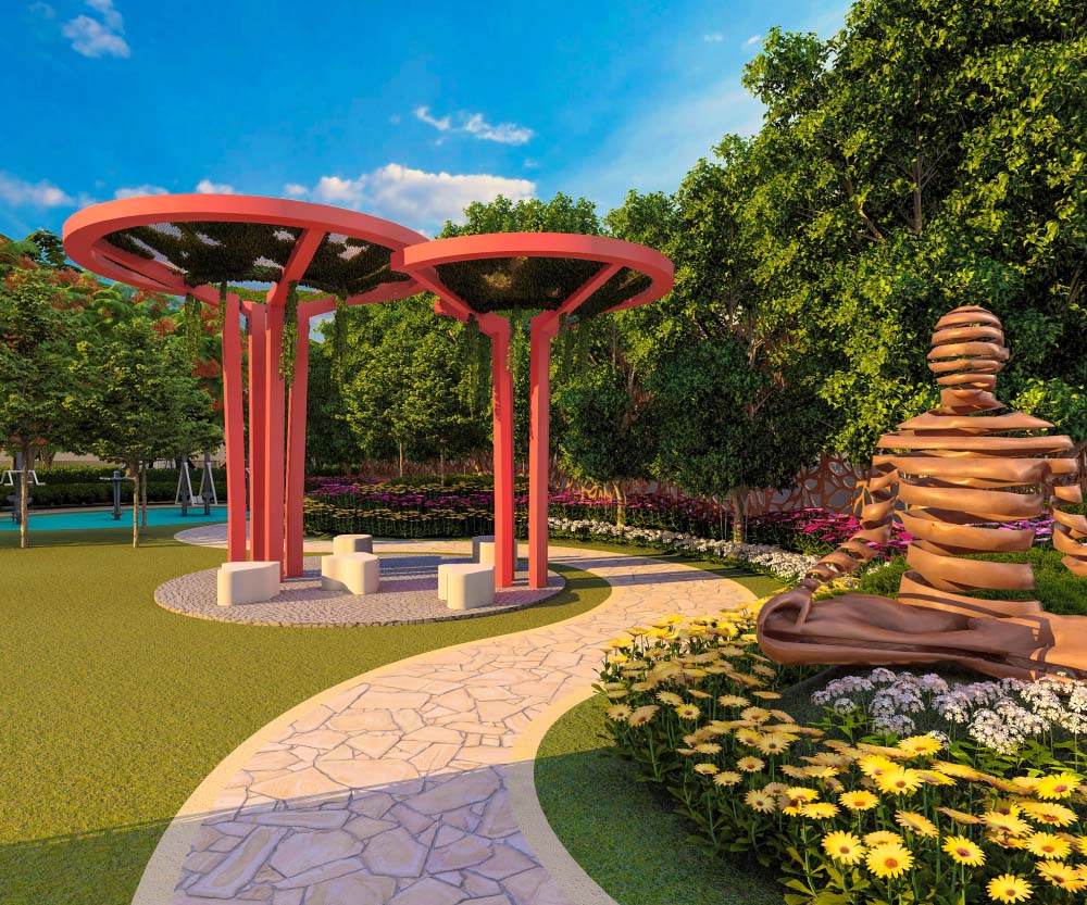 Nature-focused premium township view